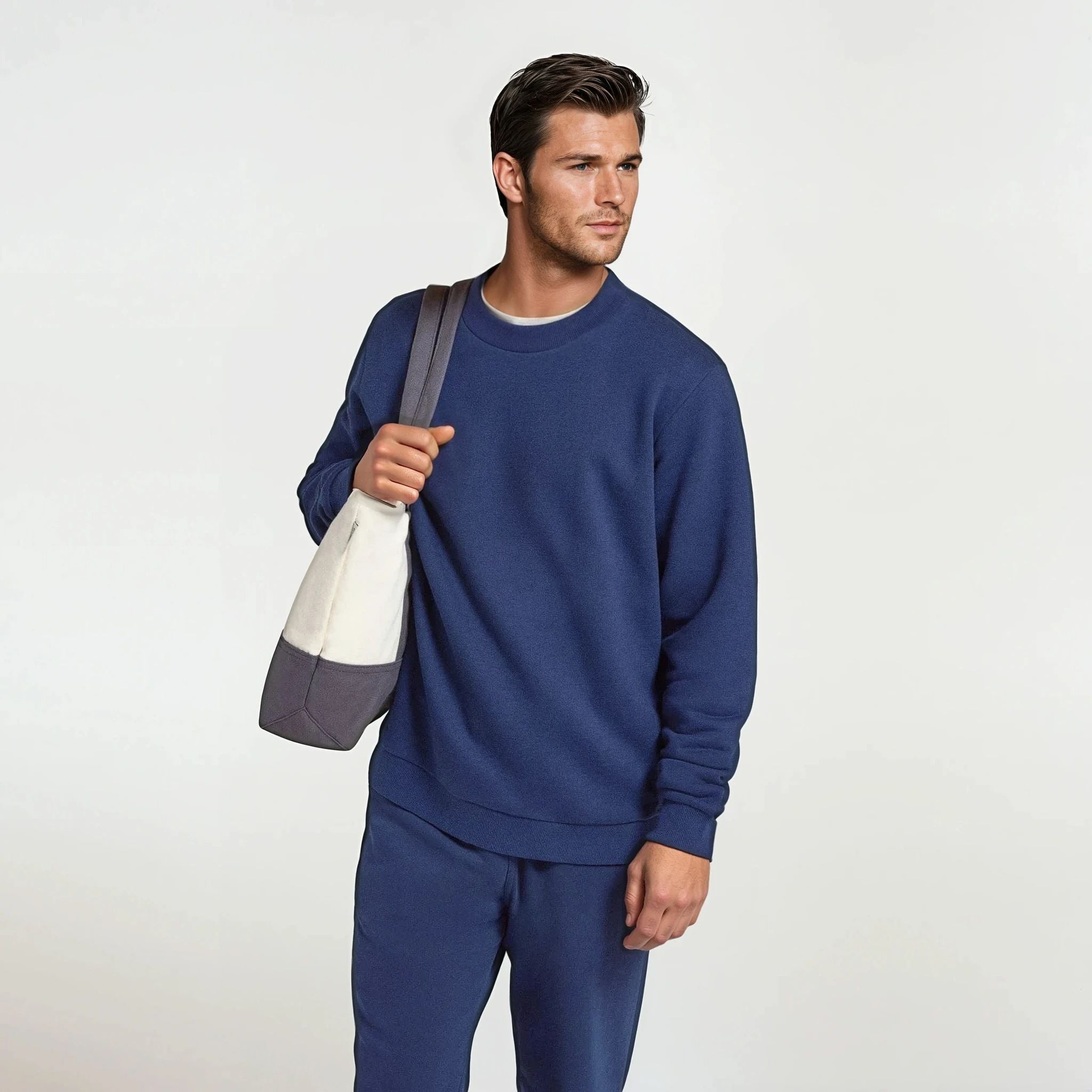Alternative view of Men's Merino Blend Sweatshirt - Deep Navy